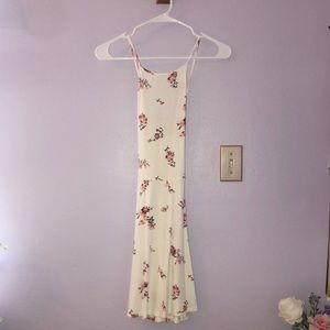 Garage crème floral backless dress XS